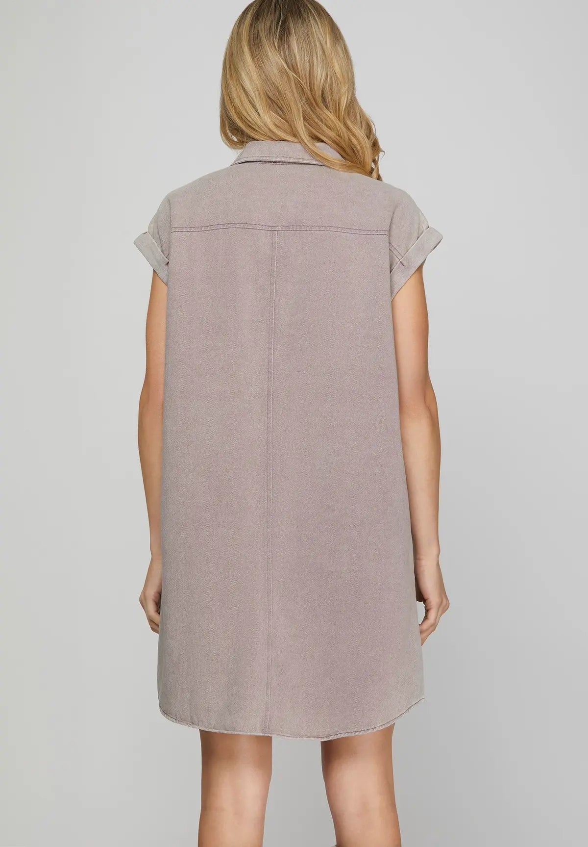 Meet me in Mauve Shirt Dress