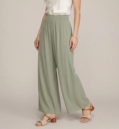 Sage Breeze Smocked Pants