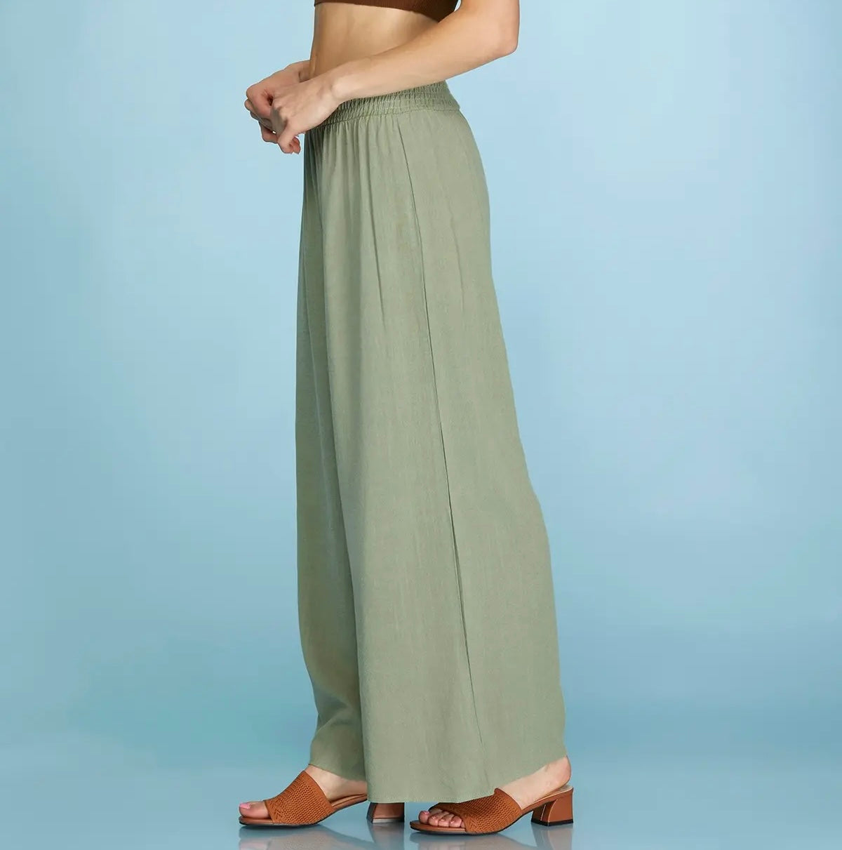 Sage Breeze Smocked Pants