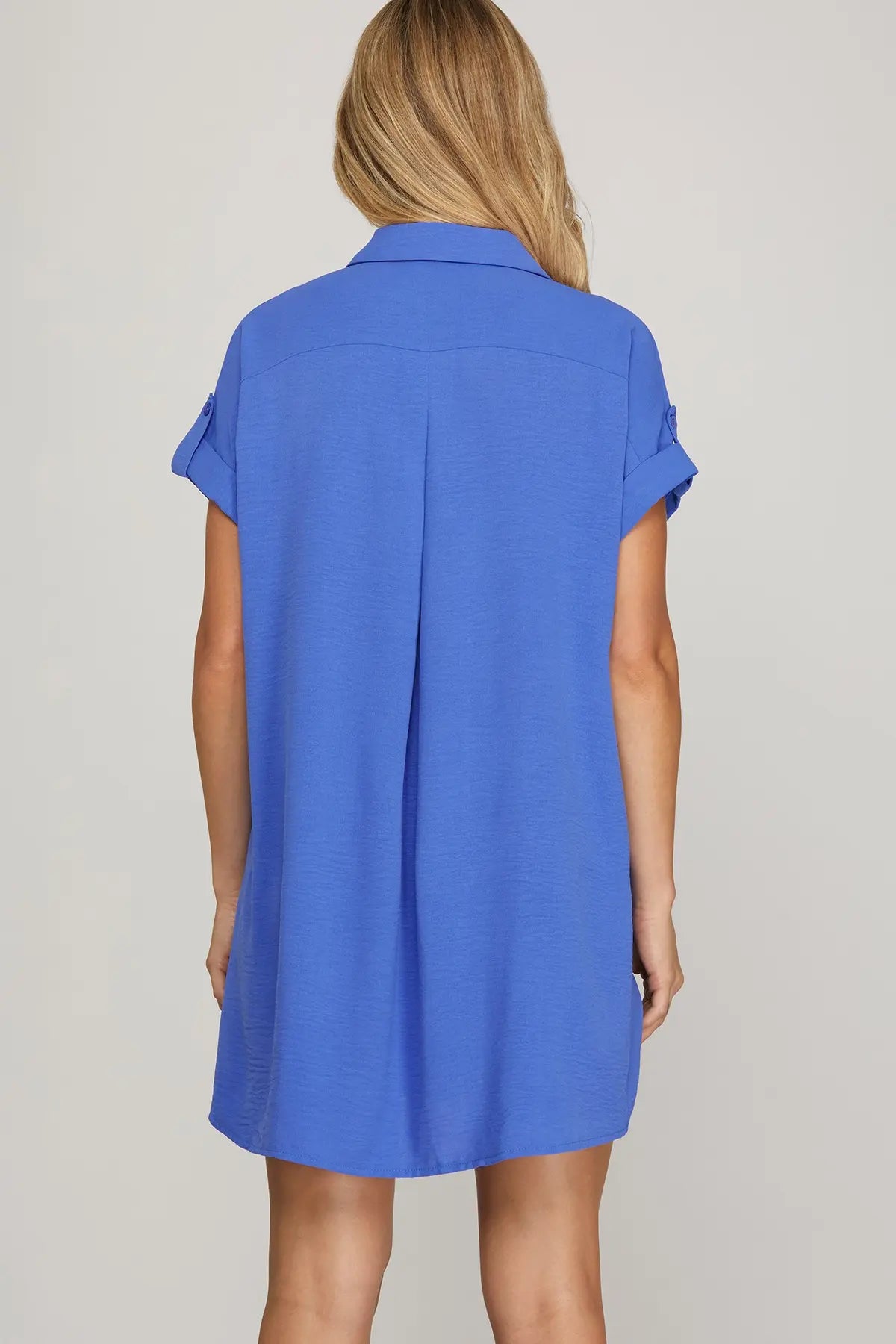 Boardwalk Blue Shirt Dress