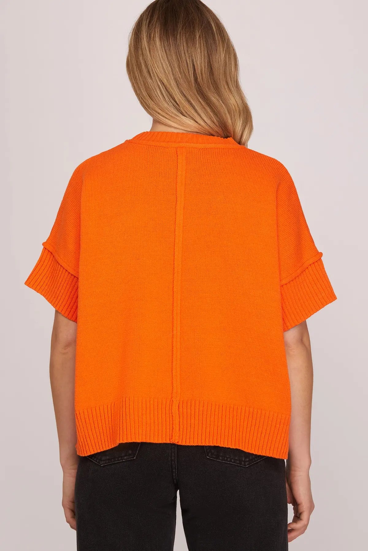 Out West Orange Knit Top