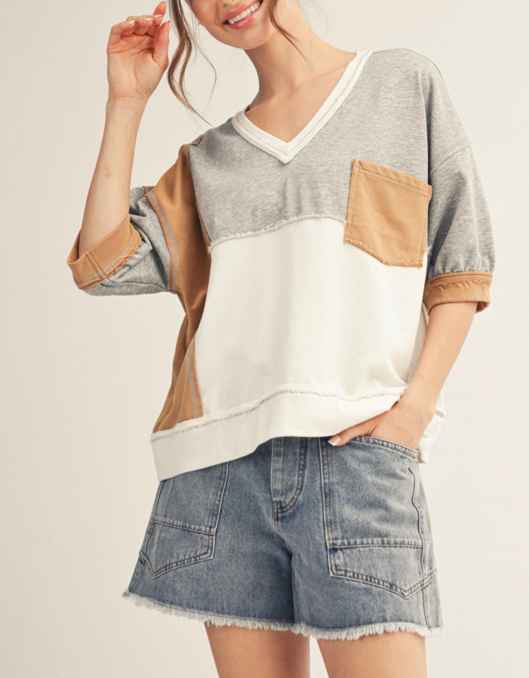 Remi Mixed Media Top
