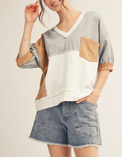 Remi Mixed Media Top