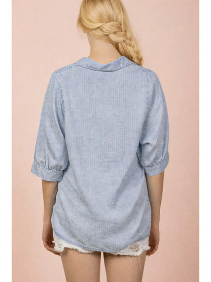 Laid Back Button Up Top