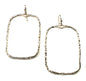 Thin Hammered Rectangle/Silver Earrings