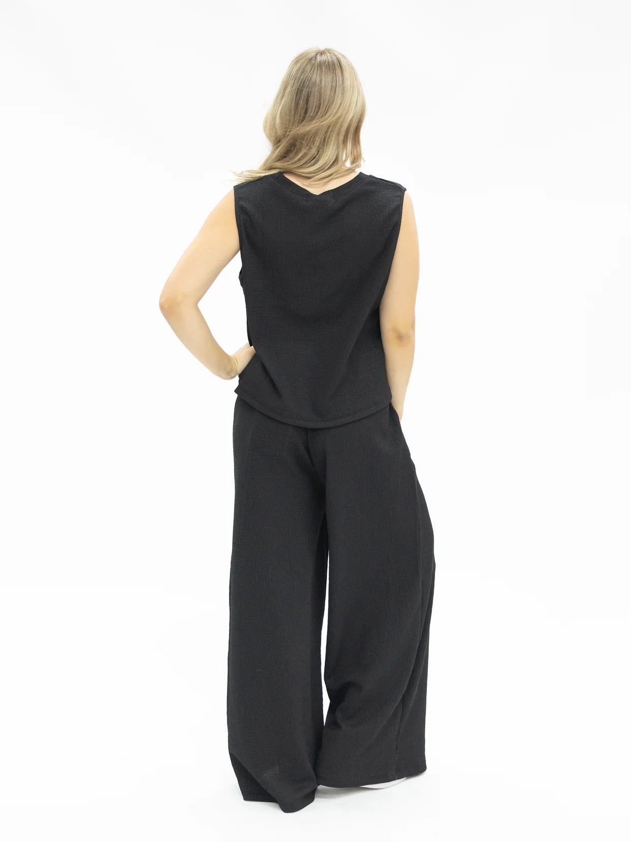 Tinley Textured Pants Black