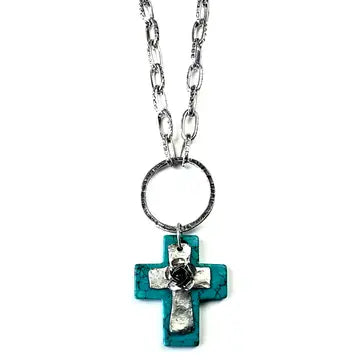 Silver & Stone Devotion Stack Necklace
