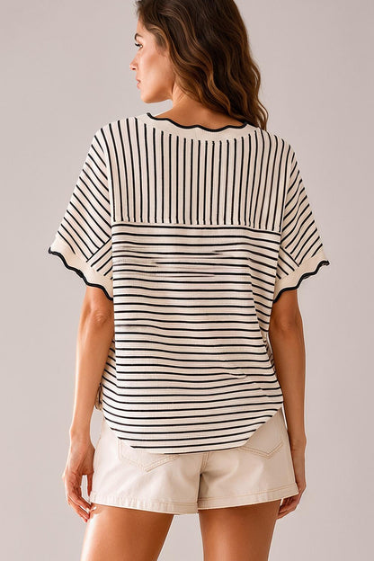 Noteworthy Striped Top