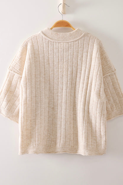 Oatmilk Days Ribbed Top