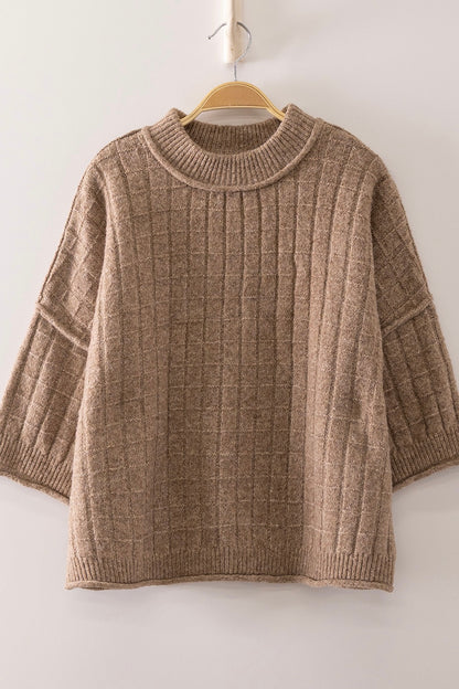Coffee Bean Ribbed Top
