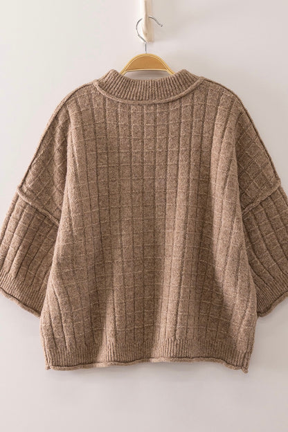 Coffee Bean Ribbed Top