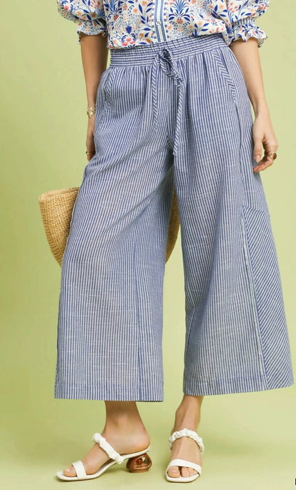 Leighton Linen Blue Pants