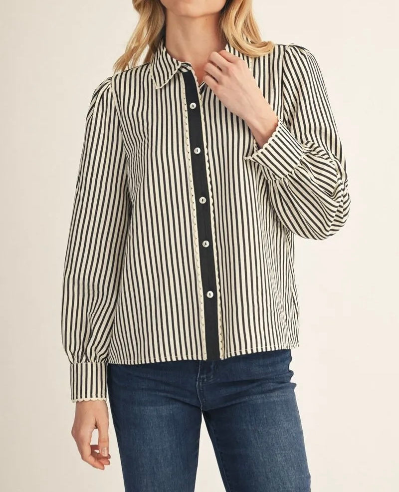 Pinstripe Poise Top
