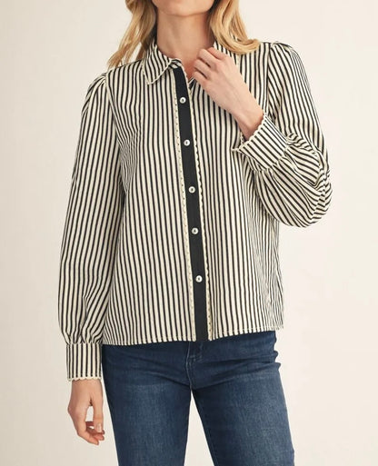 Pinstripe Poise Top