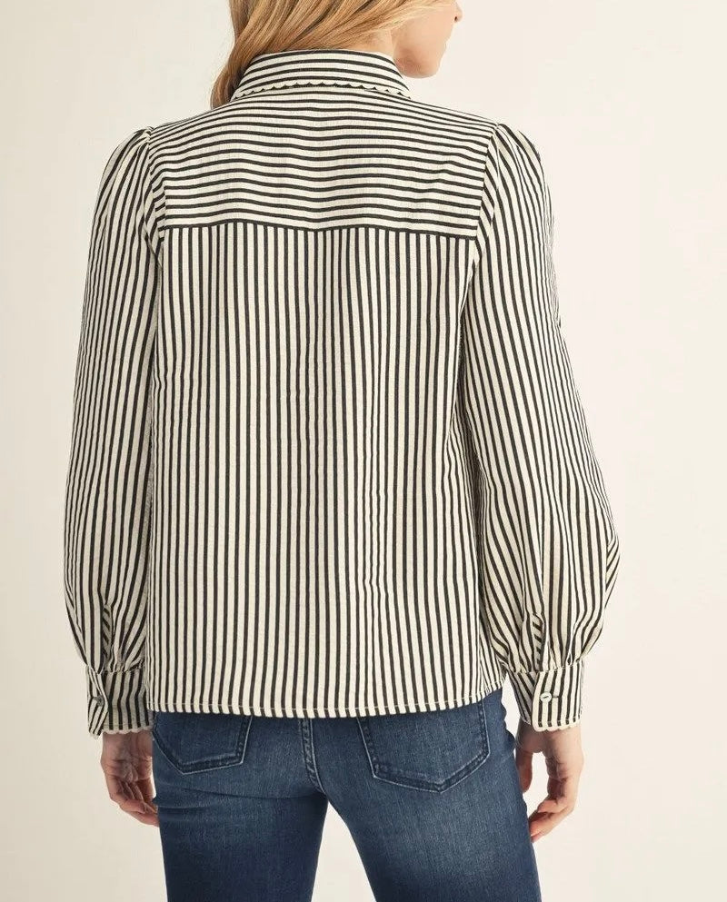 Pinstripe Poise Top
