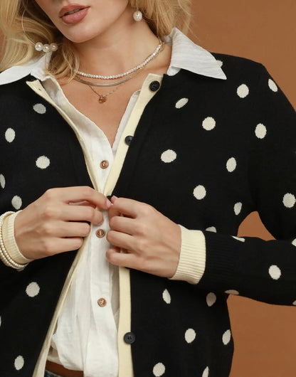 Right on the Dot Cardigan