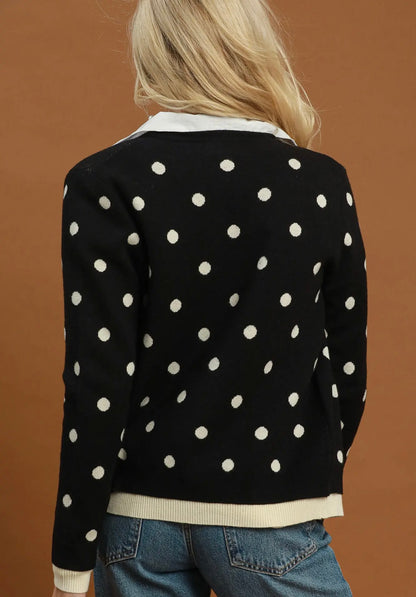 Right on the Dot Cardigan