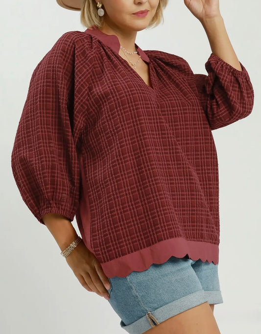 Fine Line Textured Top
