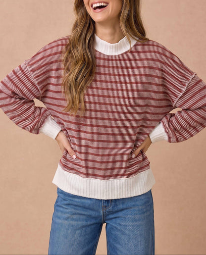 Rosy Ribbed Top