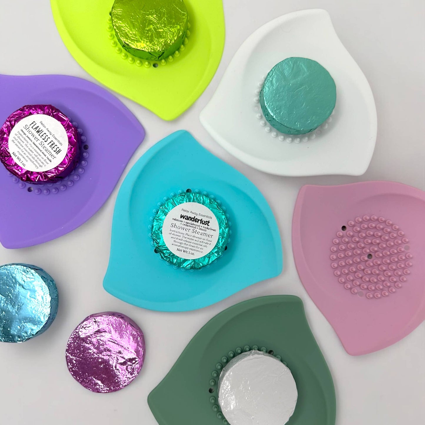 Shower Steamer Tray - Silicone : Mint blue
