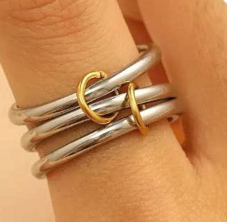 Stainless Steel Stackable Linked Rings